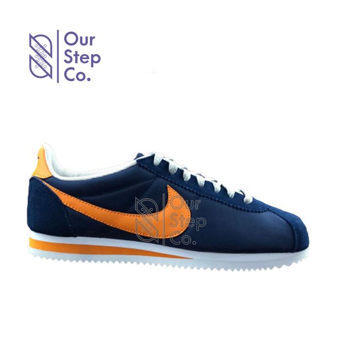 Sepatu Nike Cortez Nylon Navy Orange BNIB Original