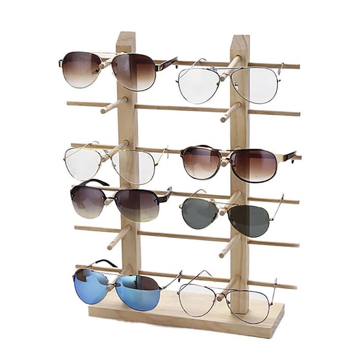Tempat kacamata/Rak display kacamata kayu