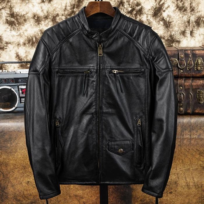 jaket kulit pria asli domba super by erjeka leather