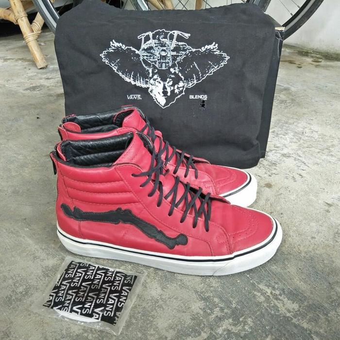 RARE ITEM VANS SK8 HIGH X BLENDS VAULT OG LX RED HOT CHILLI ORIGINAL