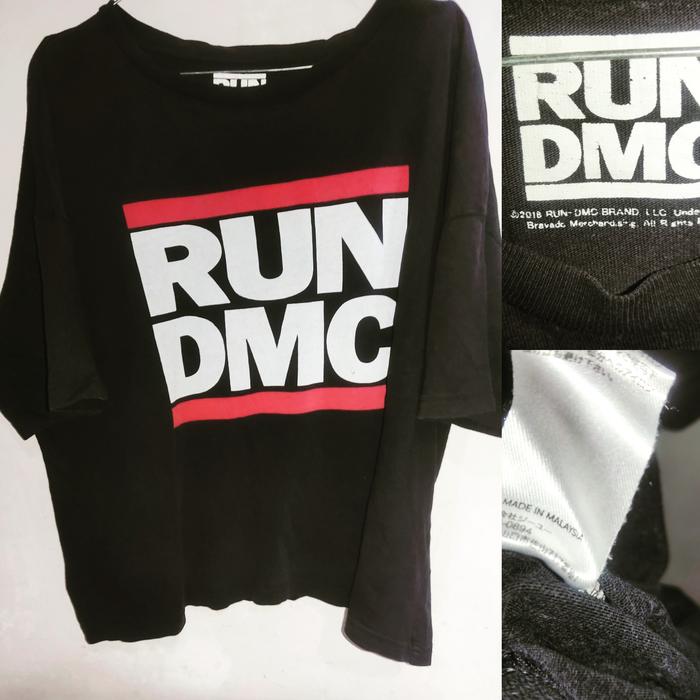 kaos band vintage original Run DMC crop top