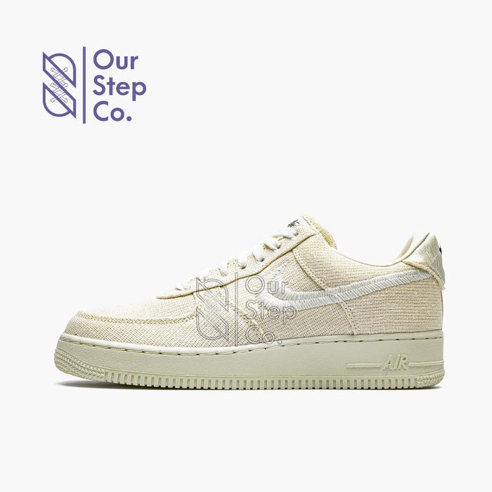 Sepatu Nike Air Force 1 Low X Stussy Fossil BNIB Original