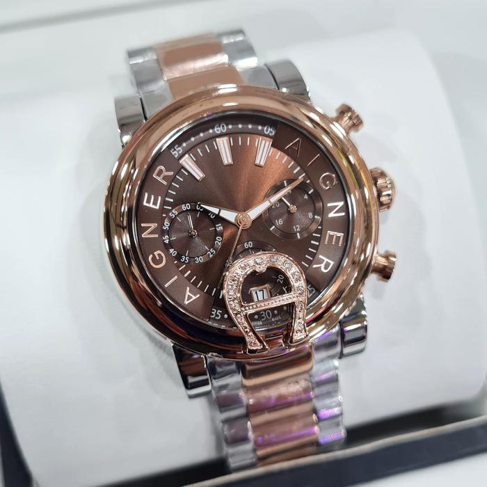 Jam Tangan Wanita AIGNER Bari Donna A37200 Stainless Steell Combi Rose
