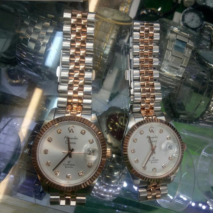 jam tangan analog satu pasang alexandre christie ac 5013 MD/LD St