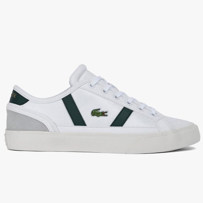 Sepatu Casual Pria Lacoste Sideline Pro Synthetic Trainers - White