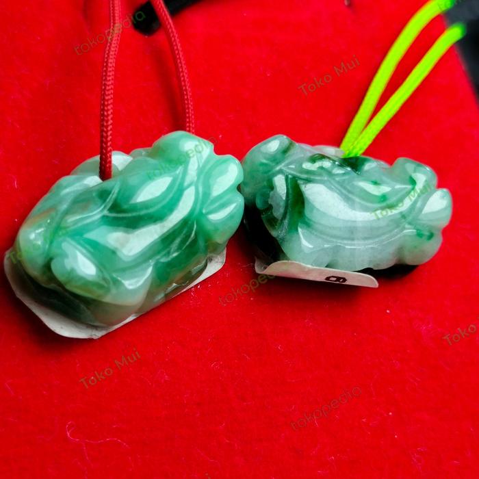 Kalung Giok Pixiu mini + sertifikat