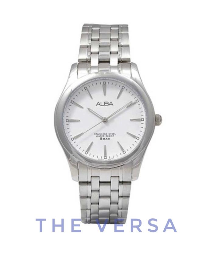 Alba ARSY17X1 Jam Tangan Analog Pria Rantai Silver Original ARSY17