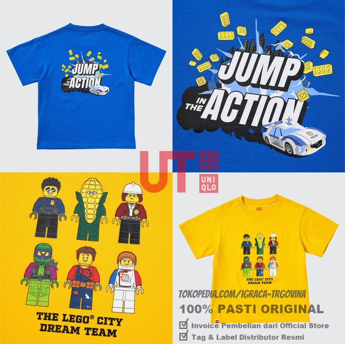 Kaos Anak Tshirt Kids UT Lego lengan Pendek Original UNIQLO