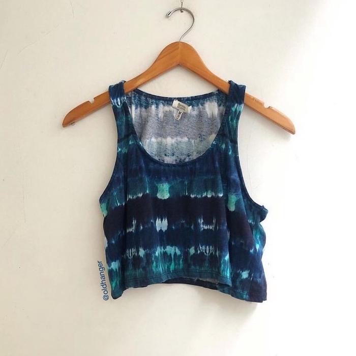 BERSHKA Dyed Crop Top