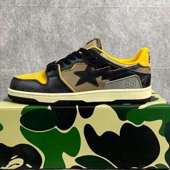 A Bathung Ape Bape SK8 Sta Vintage Black Yellow