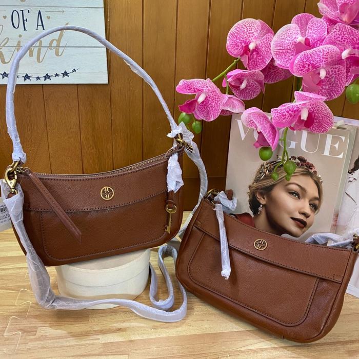 Fossil Skylar Baguette Brown