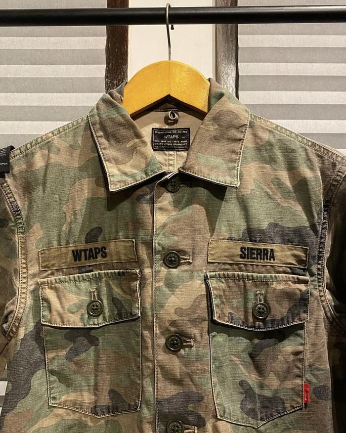 WTAPS BUDS LS SHIRT CAMO Size Sierra