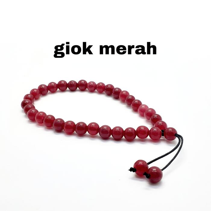 GELANG TASBIH BATU GIOK MERAH