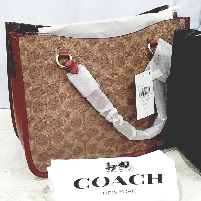 coach tas wanita C 60/62 tyler carryall original tan & black