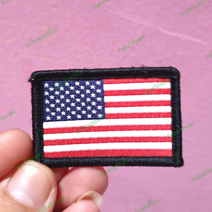 Original New Era Patch Bordir with Velcro Flag USA/Amerika