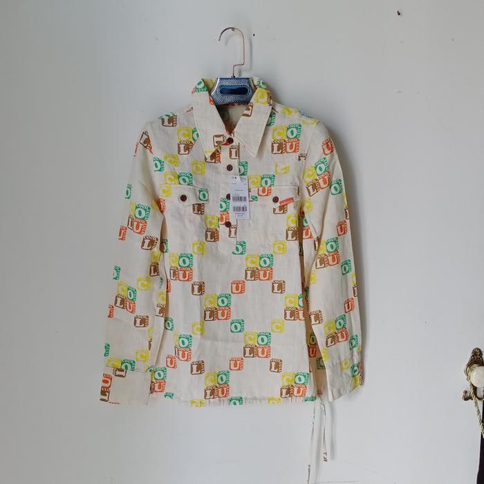 Kemeja wanita vintage kekinian Kemeja wanita Korea second Thrift