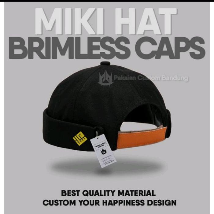TOPI PECI MIKI HAT CUSTOM PREMIUM ORIGINAL LOGO SALAM KUFI