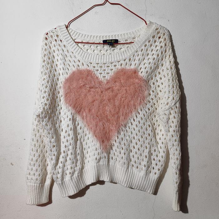 S01 Sweatshirt Rajut Love Lucu Seken Impor Sing