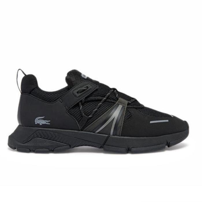 Snikers Pria Lacoste L003 Leather Fitness Shoes - Black / Original