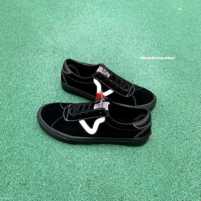 Vans Sport Classic Suede Black Black - 100% Original / RESMI NAVYA
