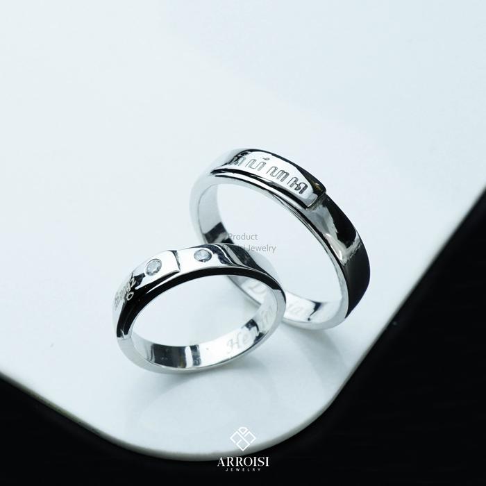 Cincin Kawin Cincin Couple Emas Putih 5% Silver 92,5% Malang