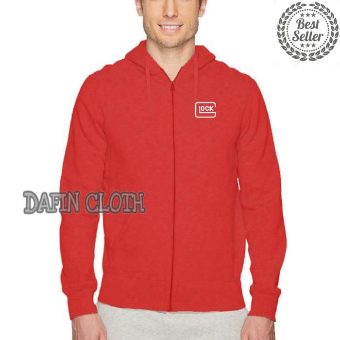 Jaket Hoodie Zipper Pria Menembak G Lock