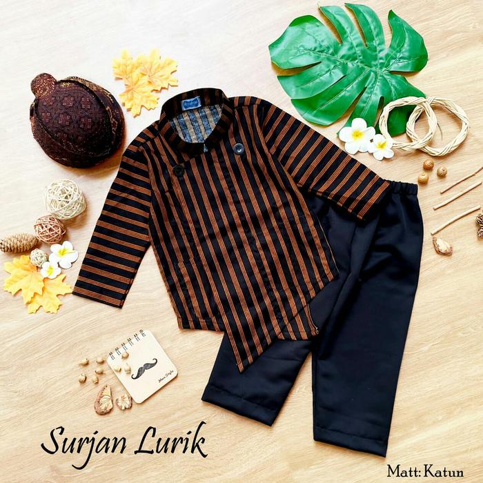 setelan surjan lurik anak dewasa baju adat Jawa cowok photo shoot baby