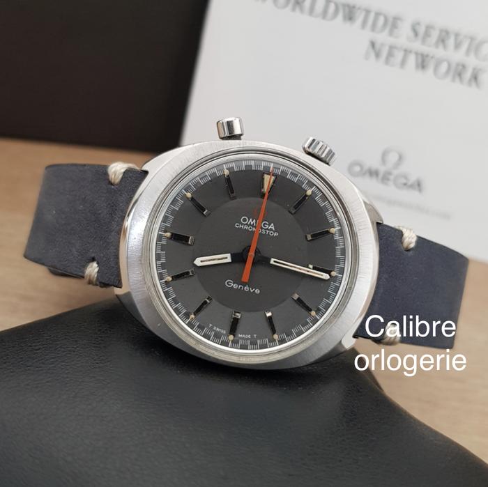 Jam tangan bekas pria O. Chronostop driver vintage 35mm