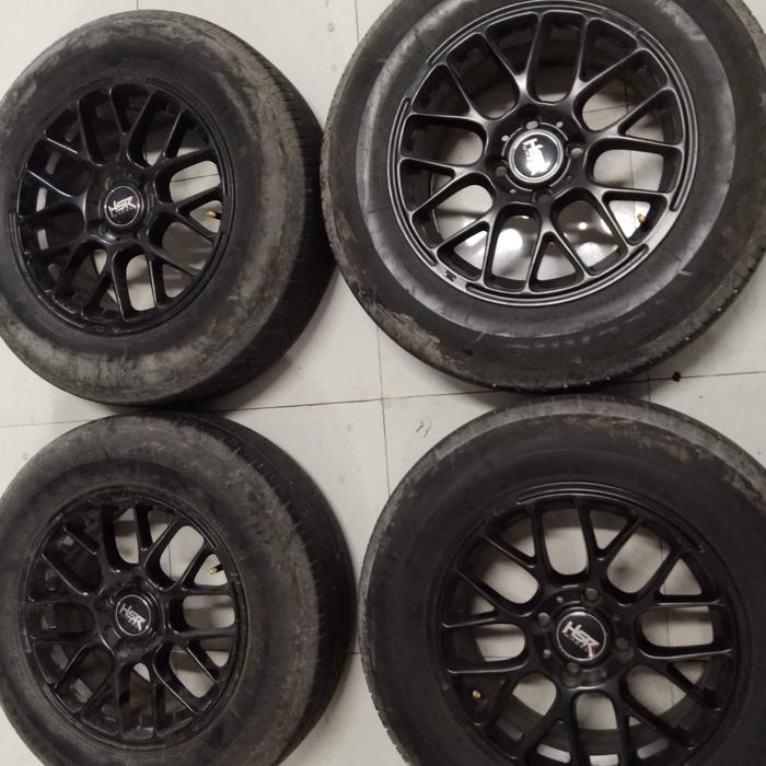 velg mobil bekas racing Watanabe ring 14 + ban 185/60-14 cocok dibrio