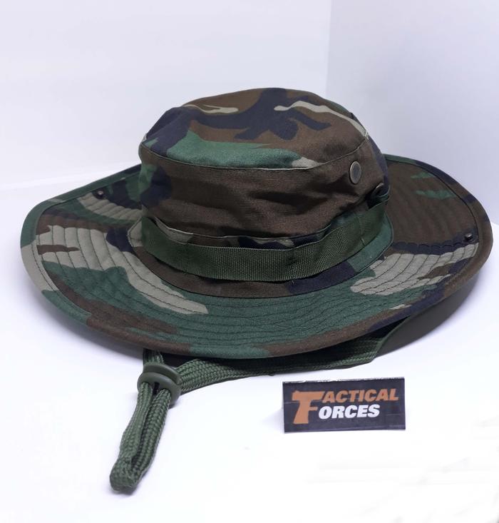 Topi Rimba / Boonie Hat / Topi Army motif US Army Woodland Import