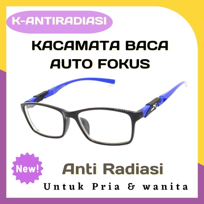 Kacamata Baca Pria Sporty Auto Fokus Kacamata Plus Auto Focus Wanita