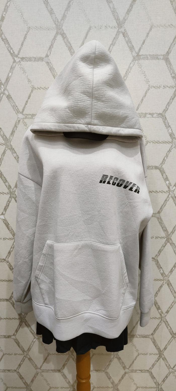 Jaket ZIP Hoodie Sweater recover reborn and audi putih thriffting H67