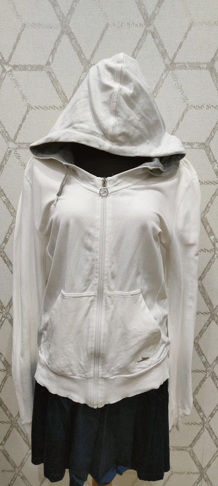 Jaket ZIP Hoodie Sweater resleting speedo white putih thriffting H60