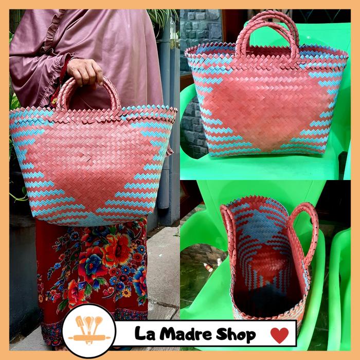 KANTONG BELANJA ( Uk. Jumbo) Tas Anyaman Tali Plastik Strapping