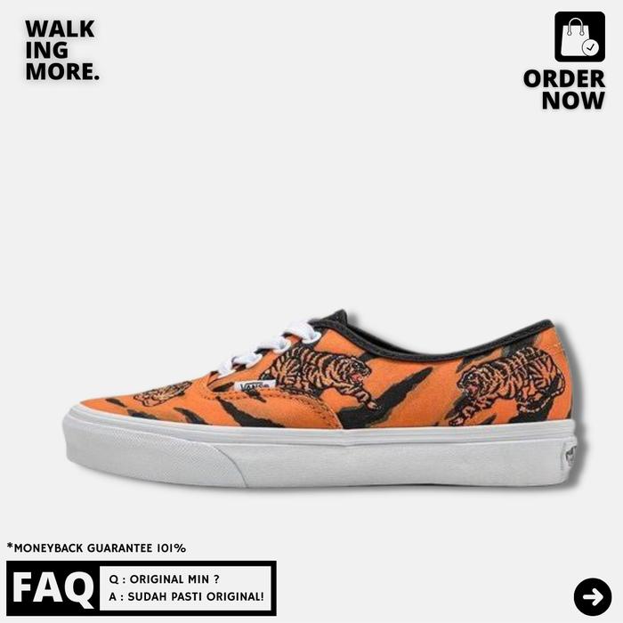 BEST DEAL VANS AUTHENTIC TIGER ORANGE ORIGINAL RESMI STORE