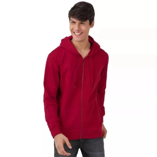 BESUTO Jaket Premium Pria Zip-Up Hoody Hoodie Crimson Red Warna Merah