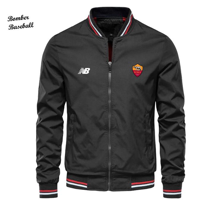 Jaket Baseball keren Untuk Pria Logo As Roma Original Terbaru