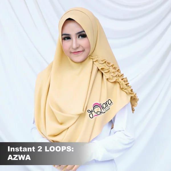 HIJAB KERUDUNG JILBAB BERGO INSTAN BUBBLEPOP 2 LOOP AZWA BY DEQIARA