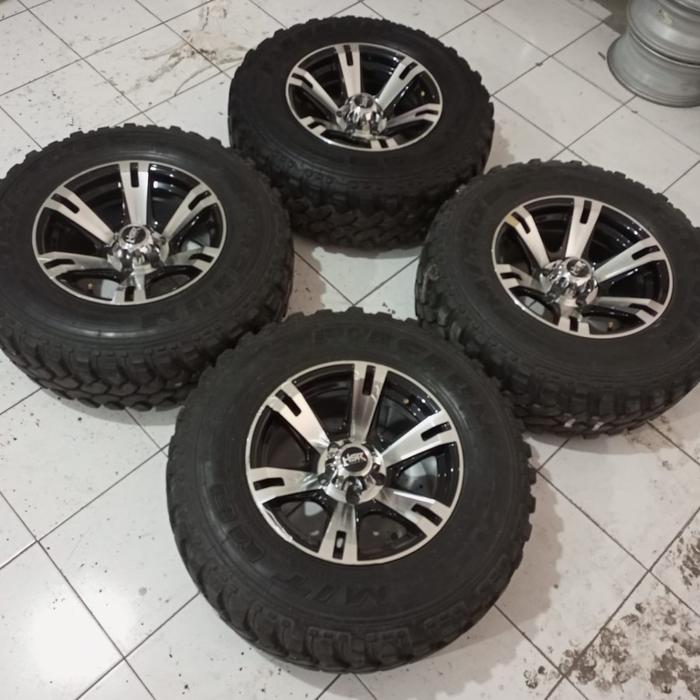velg mobil bekas rush, terios, ring 15x8 et10 pcd 5x114 + ban mt