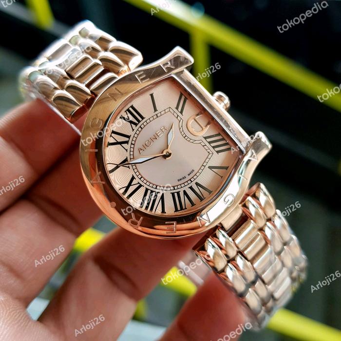 ARLOJI26 JAM WANITA CEWEK AIGNER VARESE ROSE GOLD STAINLESS STEEL