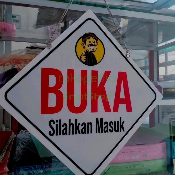 Papan Akrilik Open Close