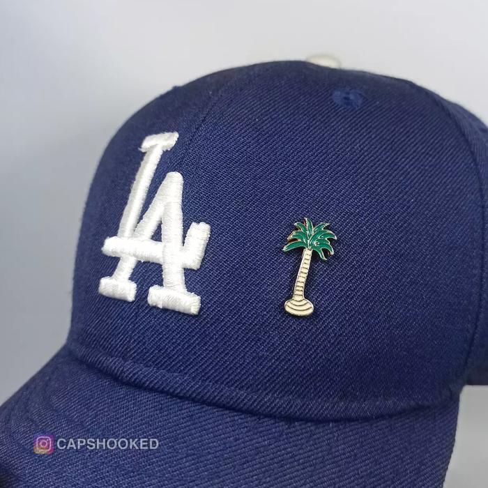 Enamel pin pelengkap topi MLB LA Dodgers pohon Topi Baseball New Era
