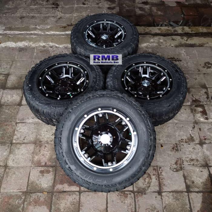 VELG RACING MOBIL MODEL OFFROAD RING 17 + BAN PAJERO HYLIX FORTUNER