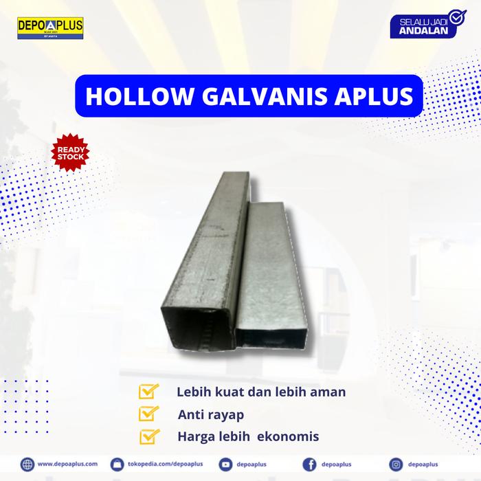 Hollow Galvanis Aplus 4x4 0,35 rangka plafon gypsum