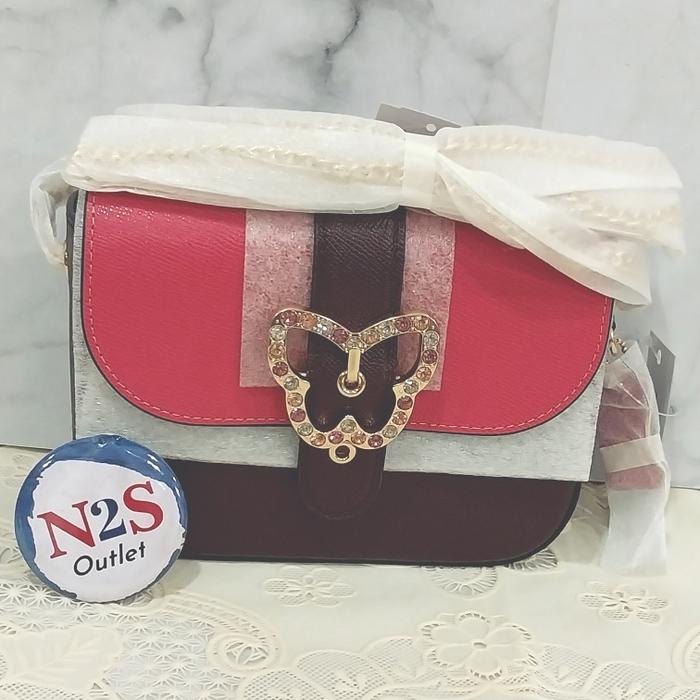 coach tas wanita C 88 gemma butterfly original strawberry cranberry