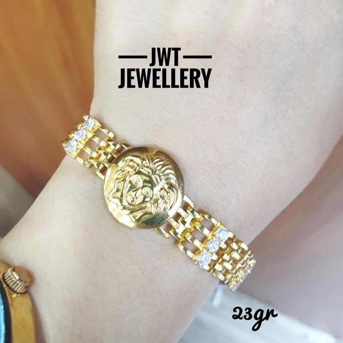 Gelang emas pria/wanita Versace - versace bracelet - 75% gold