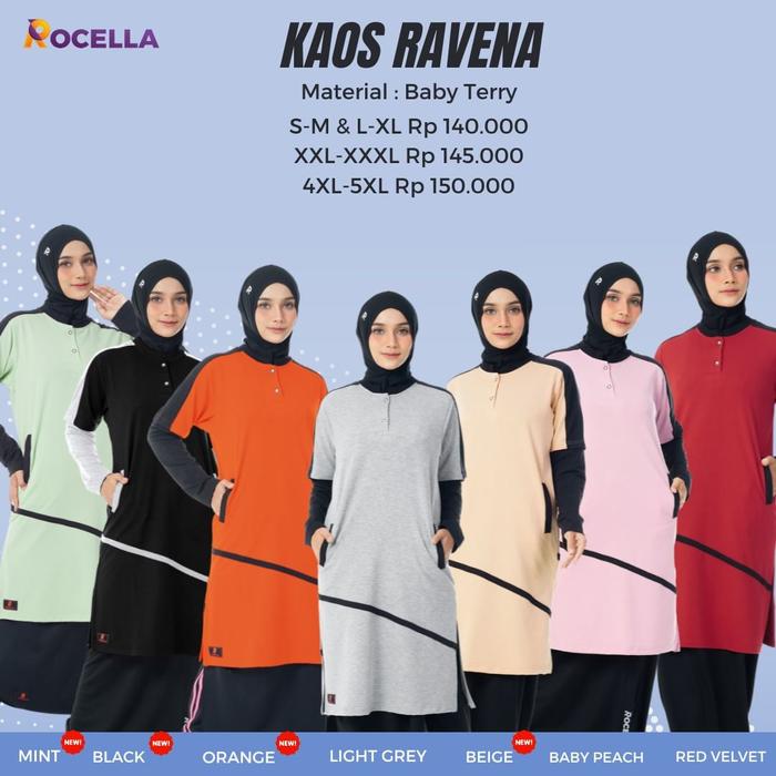Rocella Kaos Ravena Tunik Olahraga Baby Terry Baju Saja