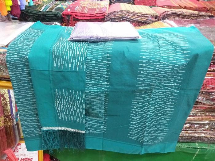 Songket tarutung sibolang rasta KW2 warna biru tosca