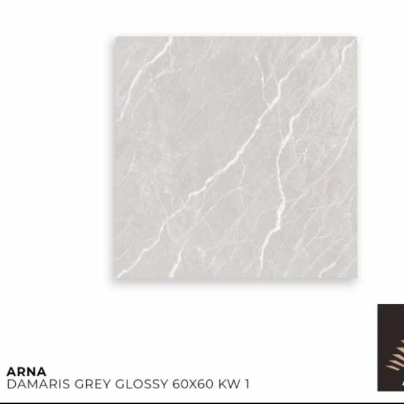ARNA DAMARIS GREY glossy 60×60 kW 1
