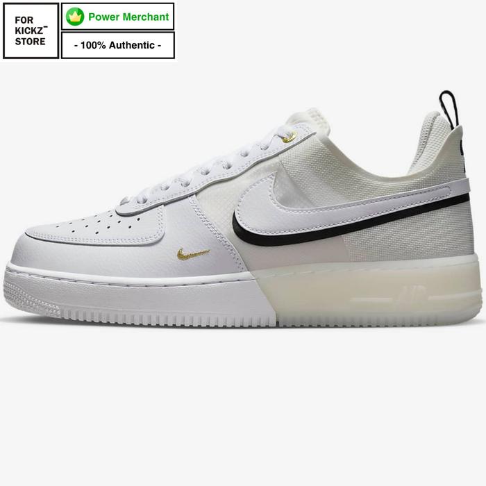 NIKE AIR FORCE 1 REACT 40TH WHITE SAIL BLACK